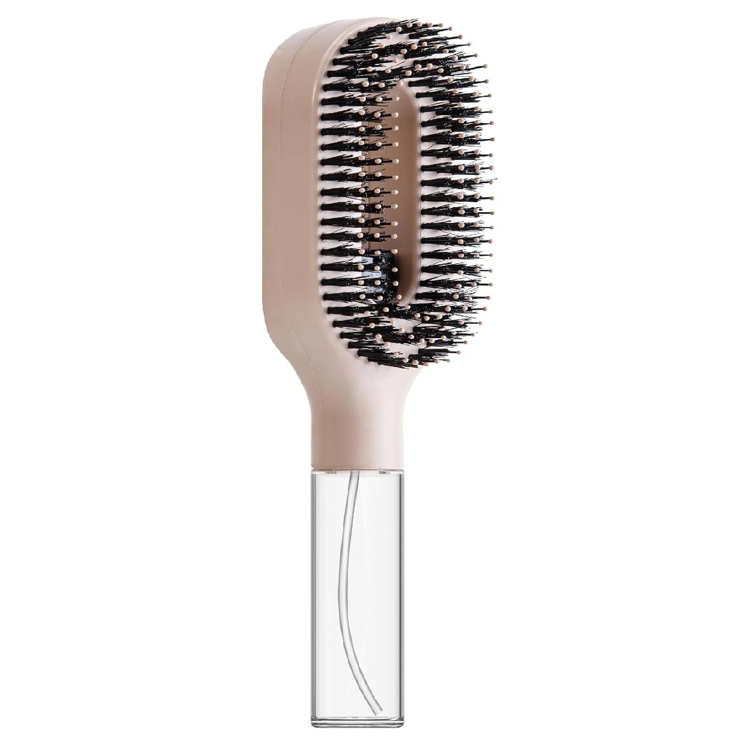 Light Brown Color 2-in-1 Detangling Hair Brush With Fine Mist Spray