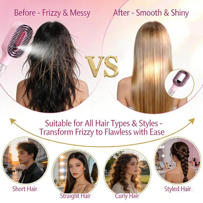 2-in-1 Detangling Hair Brush With Fine Mist Spray